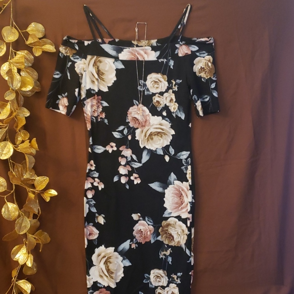 Haute Monde floral print over the knee dress